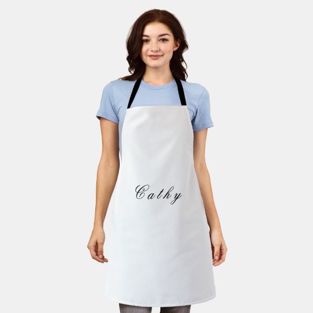Delantal Su Nombre Y Estilo Clásico De Script Apron (Gastado)