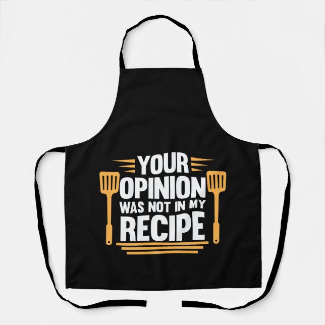 Delantal Su Opinión No Es La Cocina Del Cocinero (Anverso)