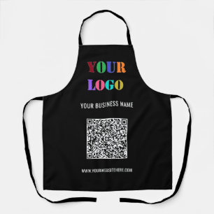 Delantal Su Personalizado de código QR logotipo de texto Ap