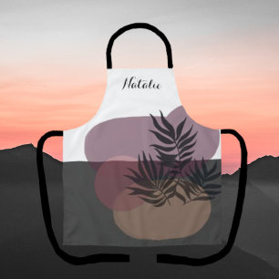 Delantal Suave Pastel Abstract Lavender Apron Tropical