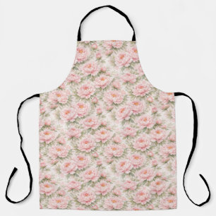 Delantal Suave patrón floral sin fisuras de peonía acuarela