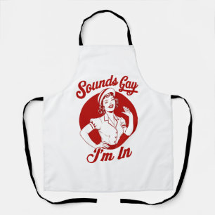 Delantal Suena gay estoy en vaquera lesbiana vintage hola