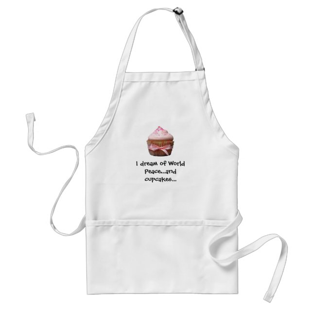 Delantal Sueño con la paz mundial...y cupcakes Apron (Frente)