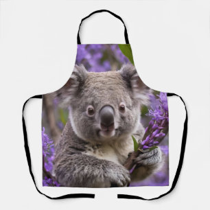 Delantal "Sueño en morado: un Koala en un árbol jacarandá