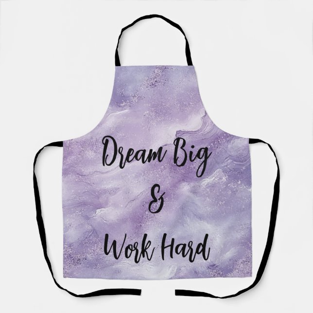 Delantal Sueño grande y trabajo duro (Anverso)