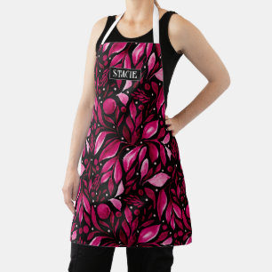 Delantal Sueño magenta - Guay personalizado botánico rojo