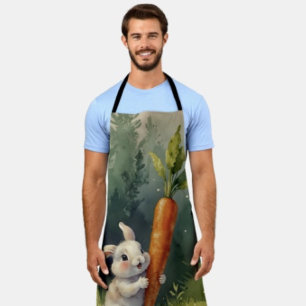 Delantal Sueños de conejito en Meadow: Apron de impresión c