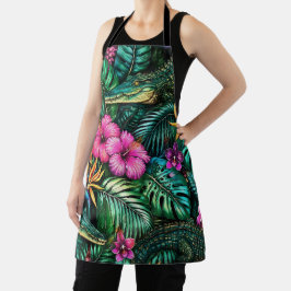 Delantal Sueños de Jungla de Cocodrilos Patrón Superficie T
