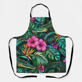 Delantal Sueños de Jungla de Cocodrilos Patrón Superficie T