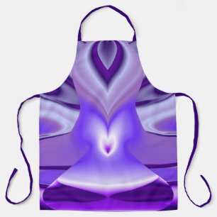 Delantal Sueños del arcoiris de flores moradas