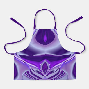 Delantal Sueños del arcoiris de flores moradas