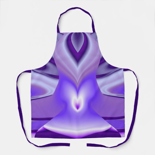 Delantal Sueños del arcoiris de flores moradas (Anverso)