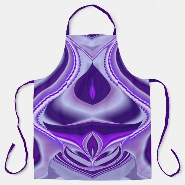 Delantal Sueños del arcoiris de flores moradas (Anverso)