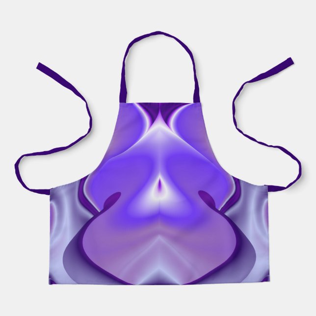 Delantal Sueños del arcoiris de flores moradas (Anverso)