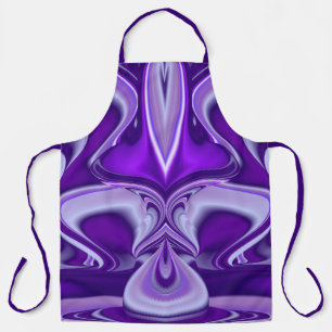 Delantal Sueños del arcoiris de flores moradas
