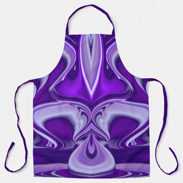 Delantal Sueños del arcoiris de flores moradas (Anverso)