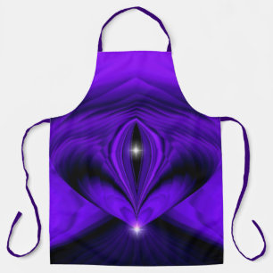 Delantal Sueños del arcoiris de flores moradas