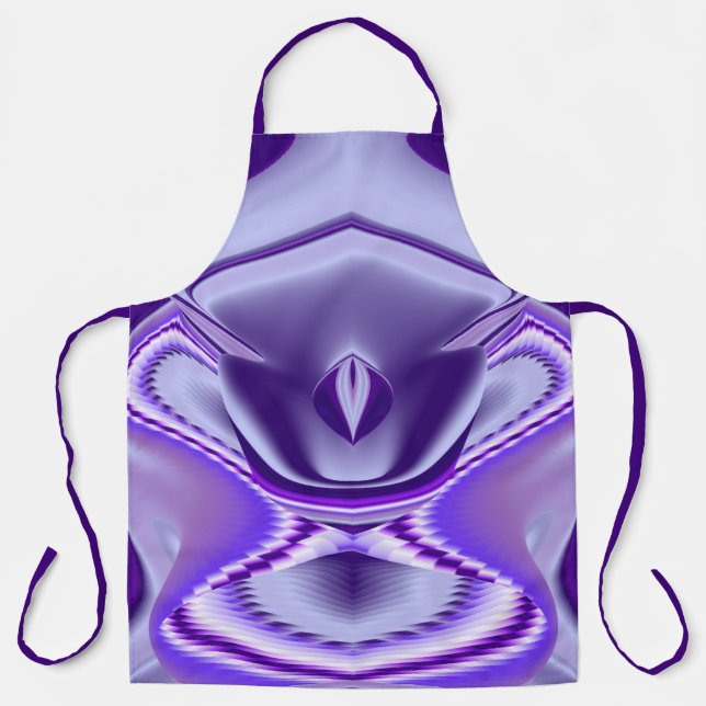 Delantal Sueños del arcoiris de flores moradas (Anverso)