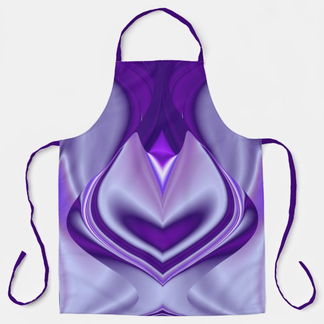 Delantal Sueños del arcoiris de flores moradas (Anverso)