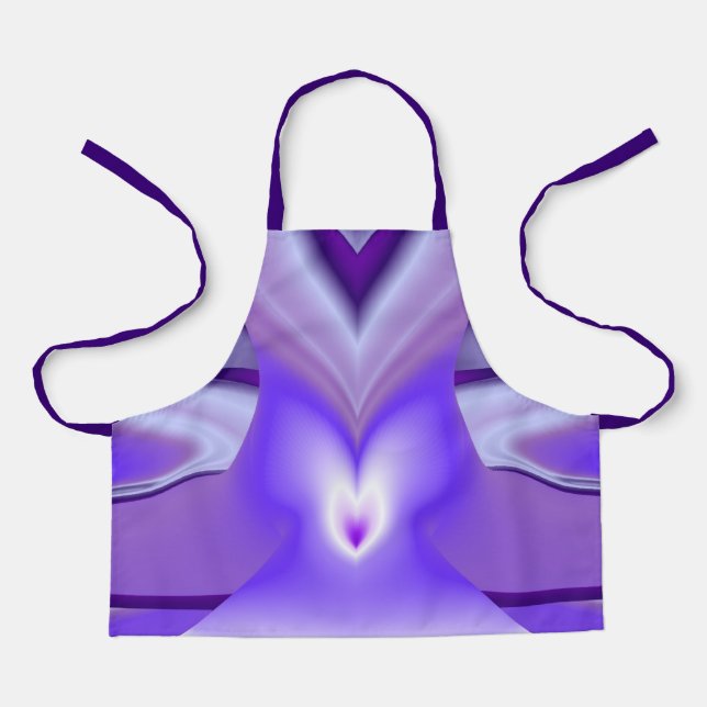 Delantal Sueños del arcoiris de flores moradas (Anverso)