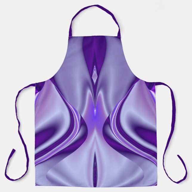 Delantal Sueños del arcoiris de flores moradas (Anverso)