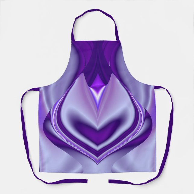 Delantal Sueños del arcoiris de flores moradas (Anverso)