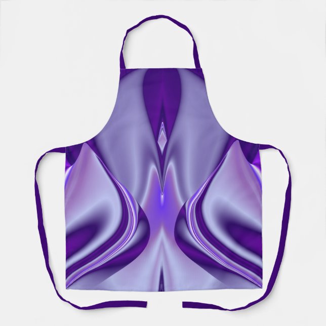 Delantal Sueños del arcoiris de flores moradas (Anverso)