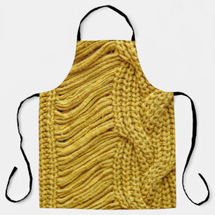 Delantal Suéter amarillo acogedor: fondo texturado
