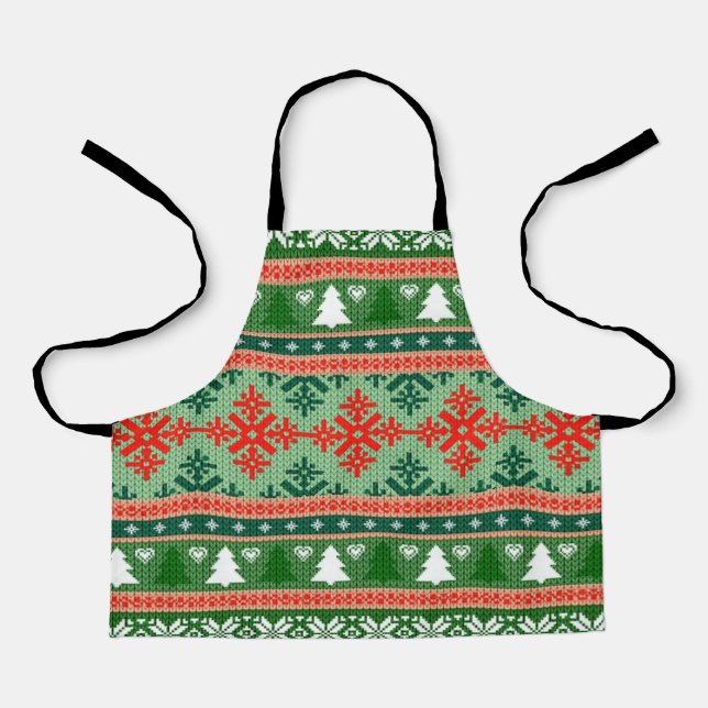Delantal suéter de Navidades fea de punto (Anverso)