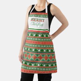 Delantal Suéter de Navidades feos | Fun Holiday Apron