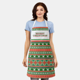 Delantal Suéter de Navidades feos | Fun Holiday Apron