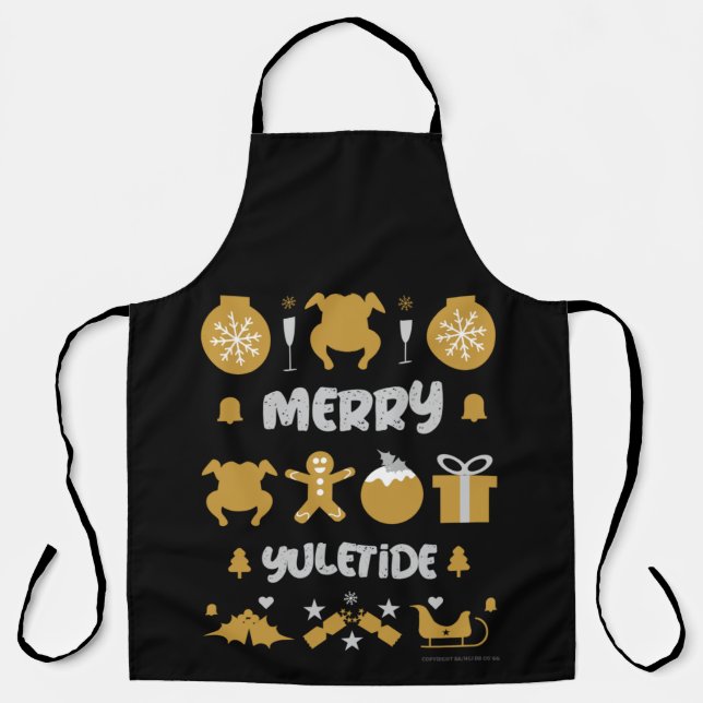 Delantal Suéter fiesta de oficina de Navidad feo (Anverso)