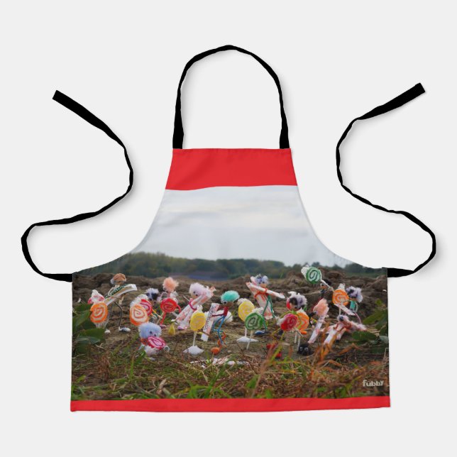 Delantal Suikerfeest oogstende Fubby's op het land. (Anverso)