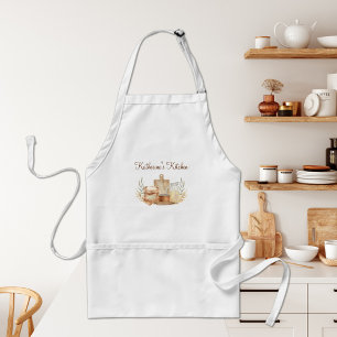 Delantal Suministros de cocina personalizados de acuarela p