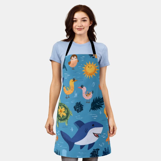 Delantal Summer Horizon All-Over Print Apron Gift (Gastado)