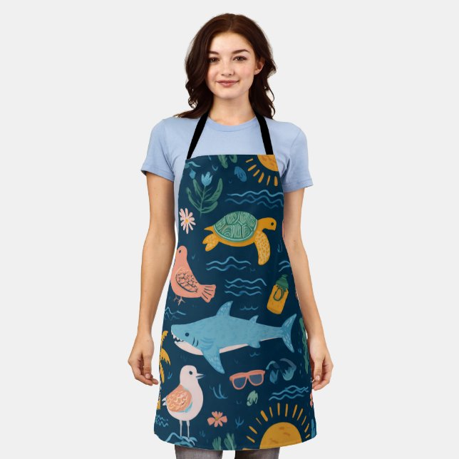 Delantal Summer Paradise All-Over Print Apron Gift (Gastado)