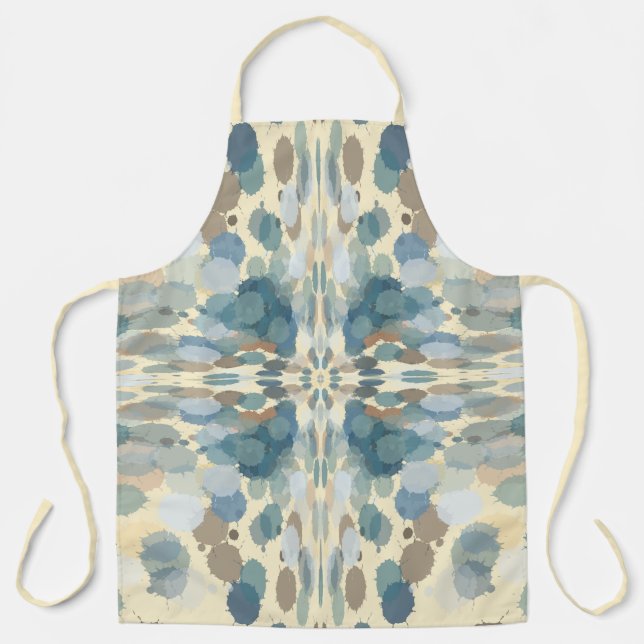 Delantal Summertime Fun Ocean Spray Splatz Resumen Arte (Anverso)