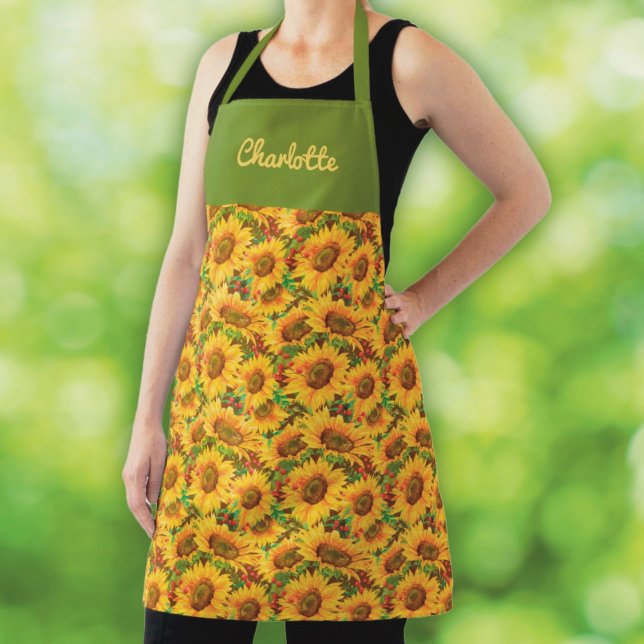 Delantal Summery Sunflowers Apron (Subido por el creador)