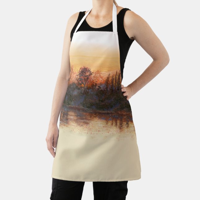 Delantal "Sundown on the River" Apron (in situ)
