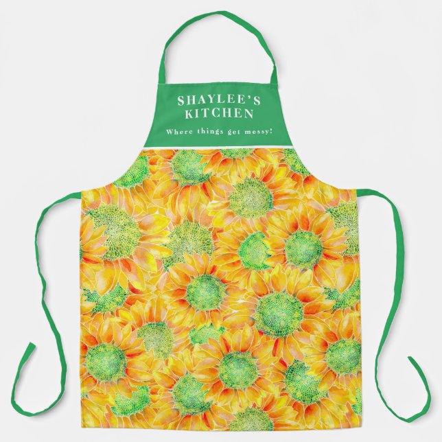 Delantal Sunflower amarillo (Anverso)