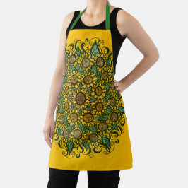 Delantal Sunflower Mandala Naturaleza Lover Sunflowers Flor