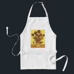 Delantal Sunflowers de Van Gogh<br><div class="desc">Vida: Vase con quince girasoles pintando por Vincent van Gogh El expresionismo no es simplemente una forma de ver las cosas: también es una forma de hacerlas, de pintarlas. Un expresionista no pinta "plano" y en tonos puros, rompe sus tonos y los aplica con un pincel liberal. Es realmente sorprendente...</div>