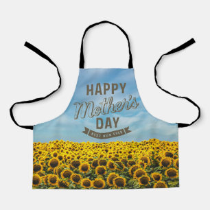 Delantal Sunflowers Elegante Elegante Mejor Mamá Floral