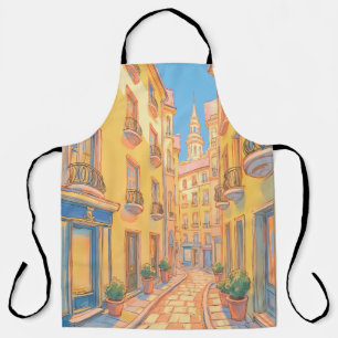 Delantal Sunny European Street Cosy Architecture Viaje al a