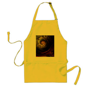 Delantal Sunrise Floral Red Abstract Art Apron