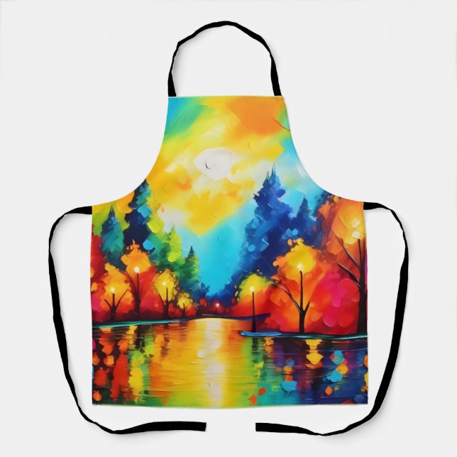 Delantal Sunset forestal encantado (Anverso)