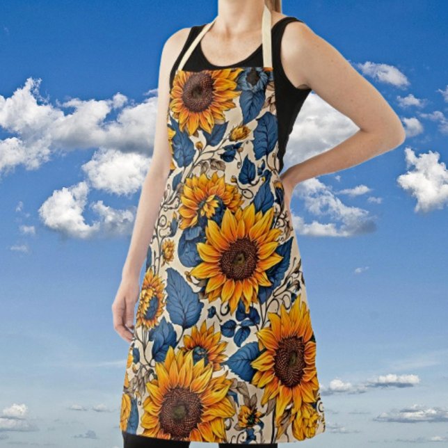 Delantal Sunshine Bloom Sunflower Apron para los amantes de (Subido por el creador)