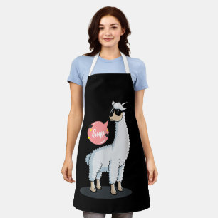 Delantal Sup No Drama Llama Amante de los Animales Increíbl