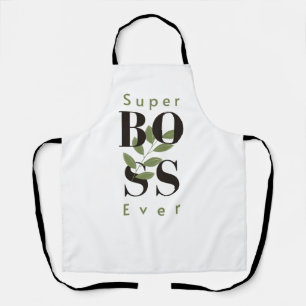 Delantal Super Boss Apron de impresión todo sobre el estilo