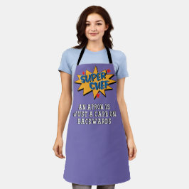 Delantal SUPER CHEF Estilo Cape Comic Impresión de todo tip